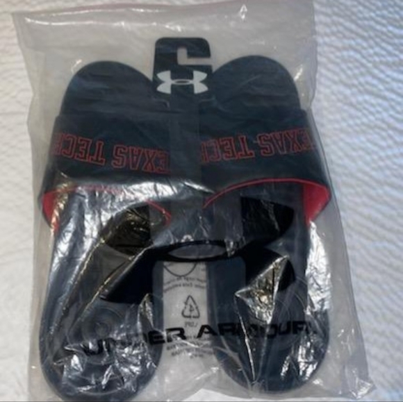 Texas Tech Under Armour slides. Mens size 10. NWT - Picture 2 of 2